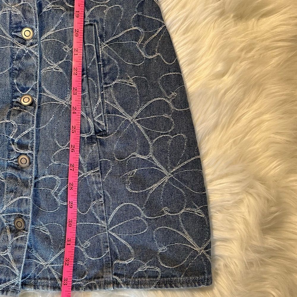 Ramy Brook Marlowe Floral-Embroidered Denim Mini Dress - Picture 4 of 14